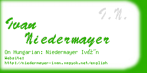 ivan niedermayer business card